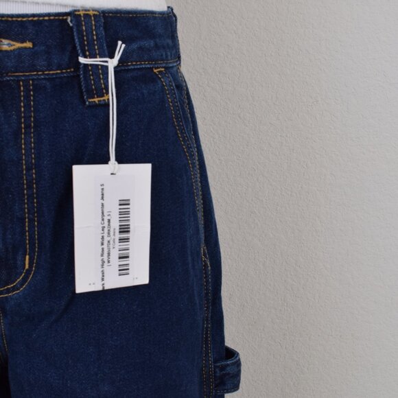 NWT Cello Dark Wash High Rise Wide Leg Carpenter Jeans size 5 - Picture 8 of 11